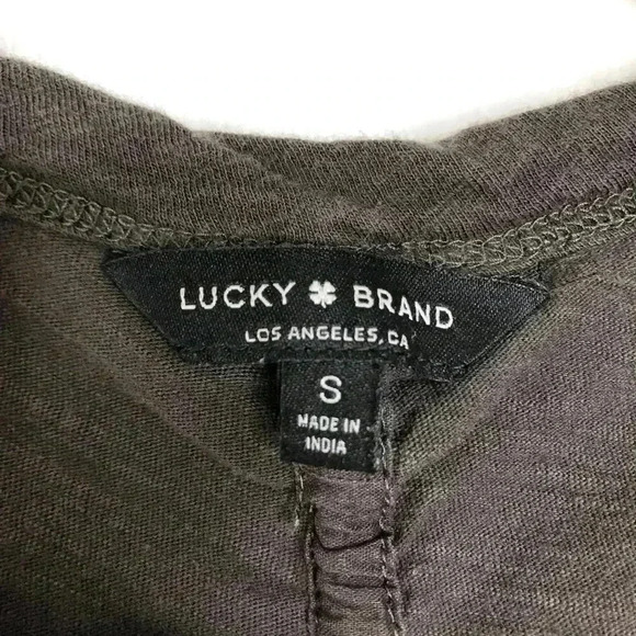 Lucky Brand Embroidered  Leaf Ruched Back Tank SM - Picture 7 of 16